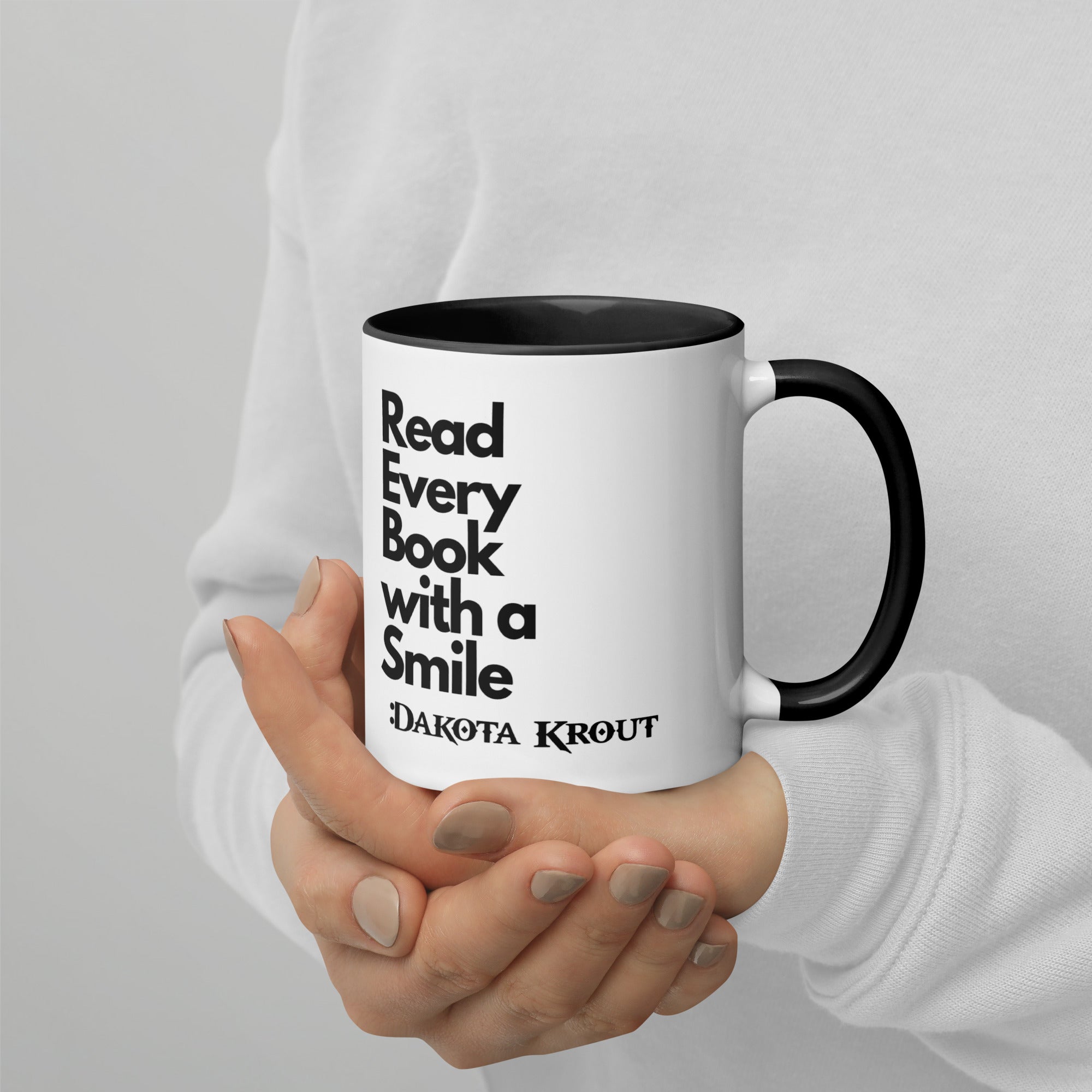 Read Every Book with a Smile mug