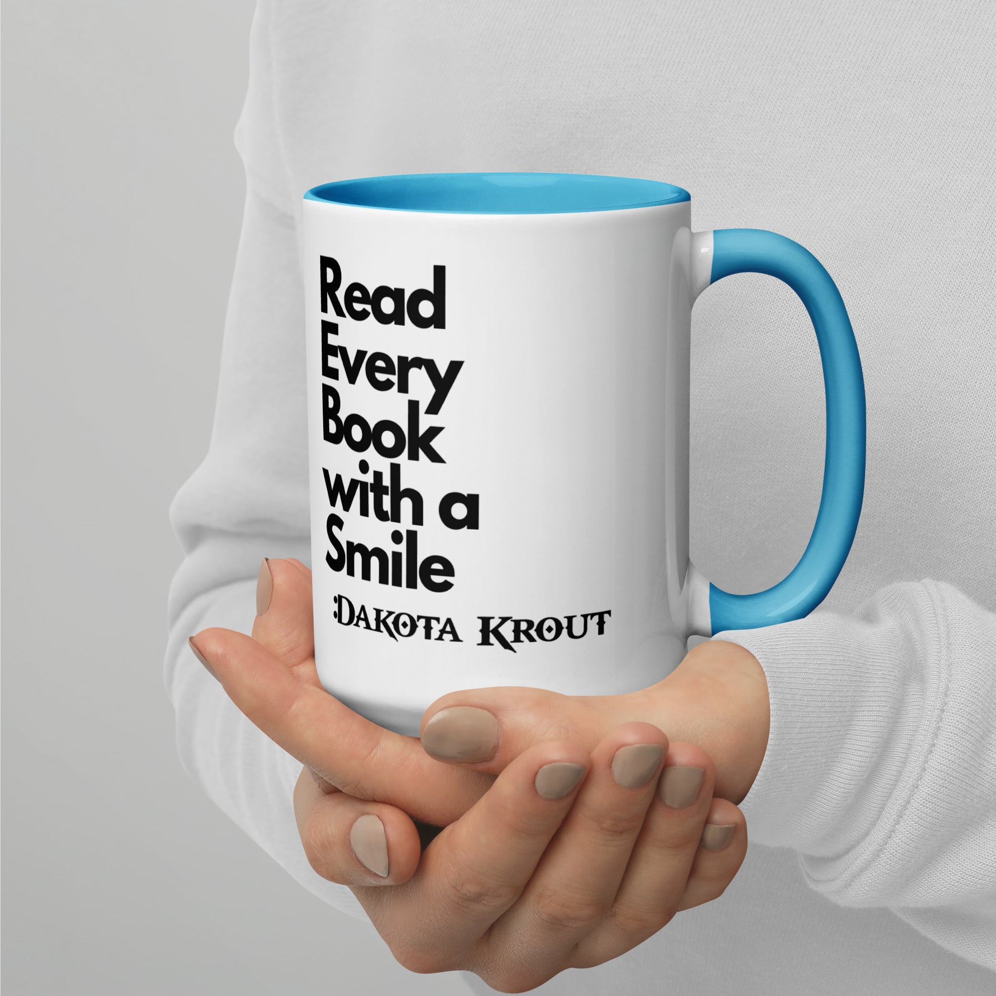 Read Every Book with a Smile mug