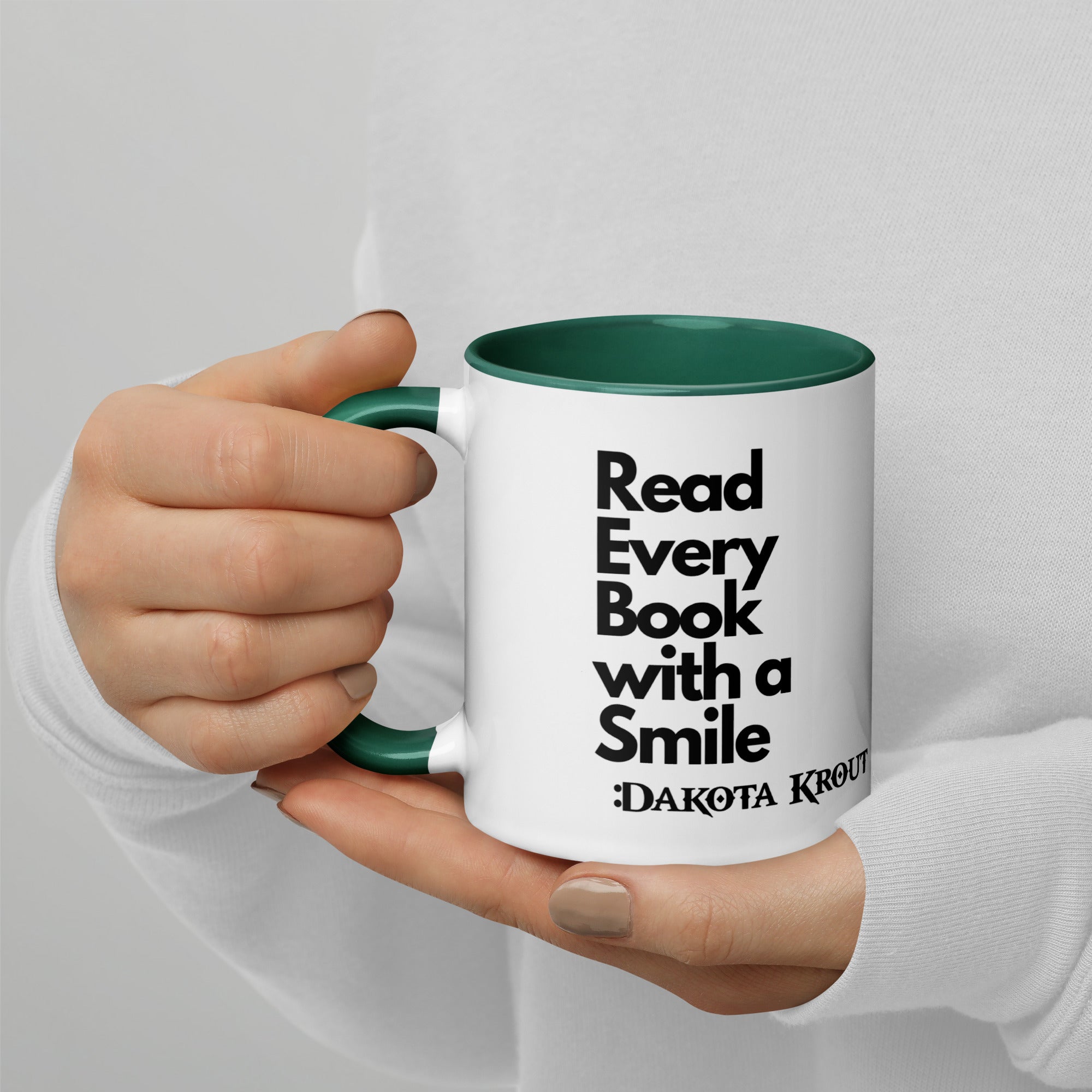Read Every Book with a Smile mug