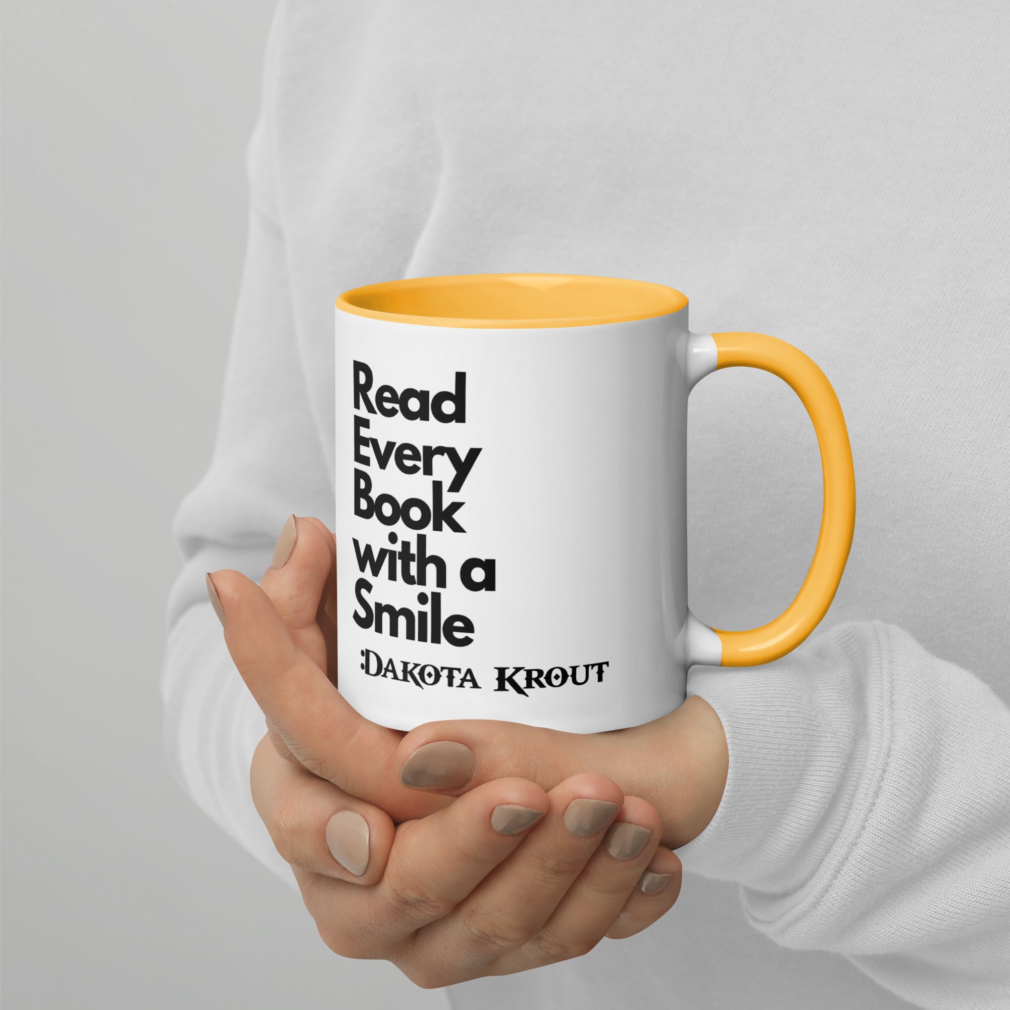 Read Every Book with a Smile mug