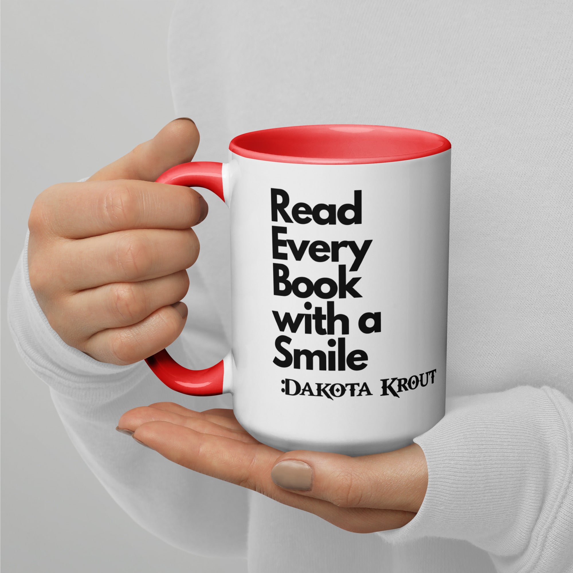 Read Every Book with a Smile mug