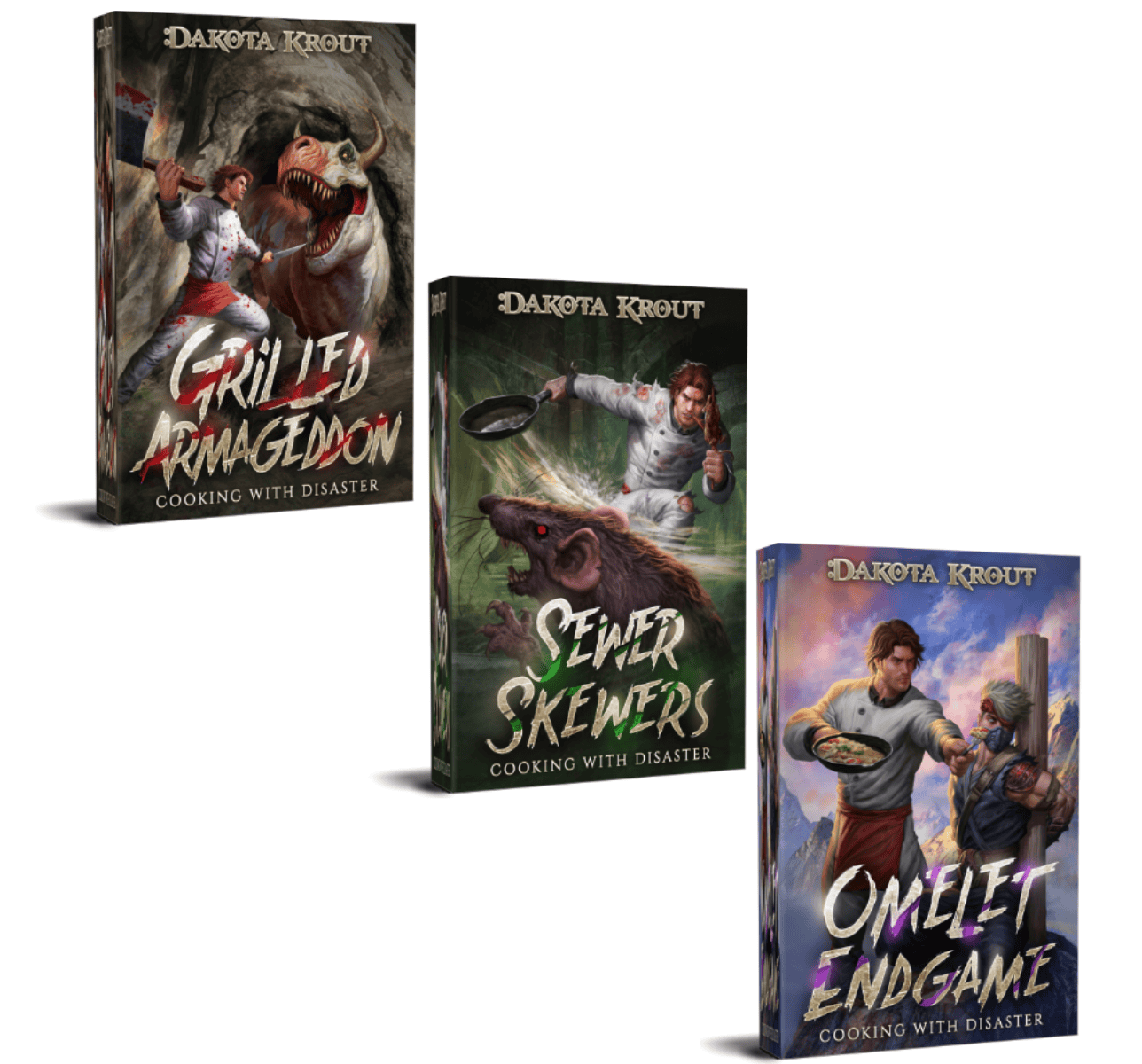 Cooking with Disaster Signed 3 Book Set