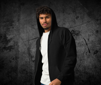 Unbound zip hoodie, design on back