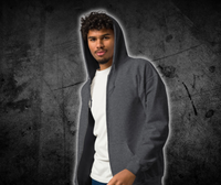 Unbound zip hoodie, design on back