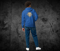 Unbound zip hoodie, design on back