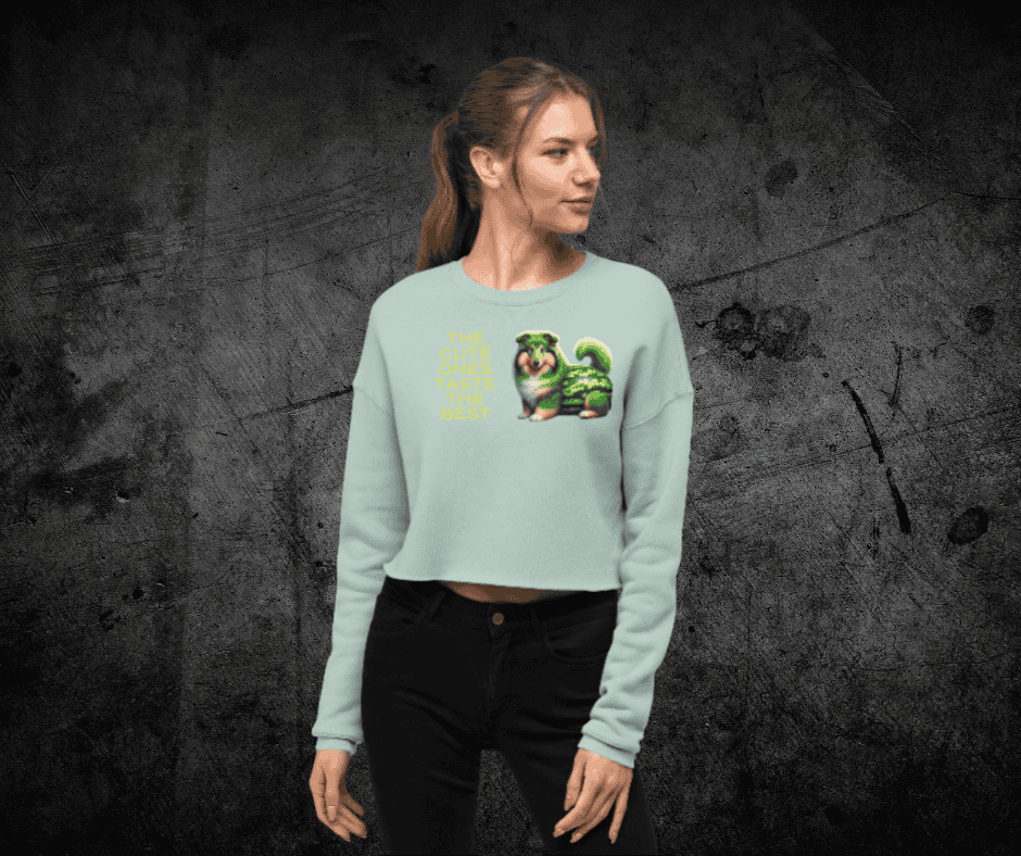 Melon Collie Crop Sweatshirt