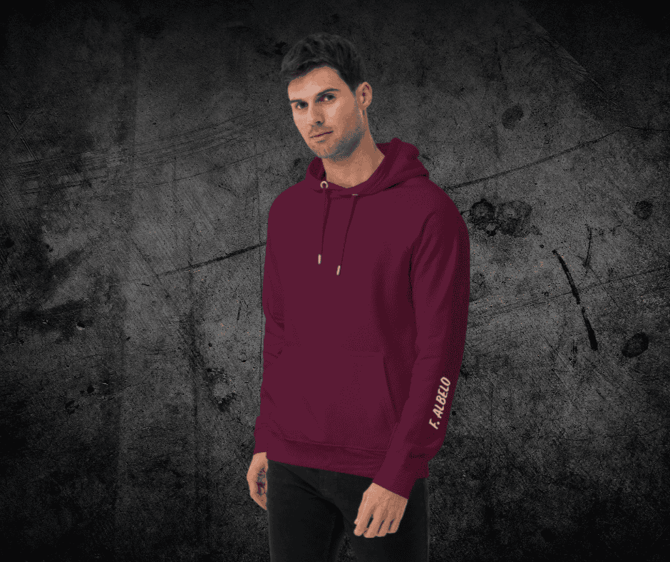Fievil Raglan Hoodie with Embroidered Sleeve