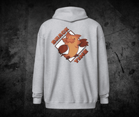 Fievil Heavy Blend Zip Hoodie with Embroidered Sleeve