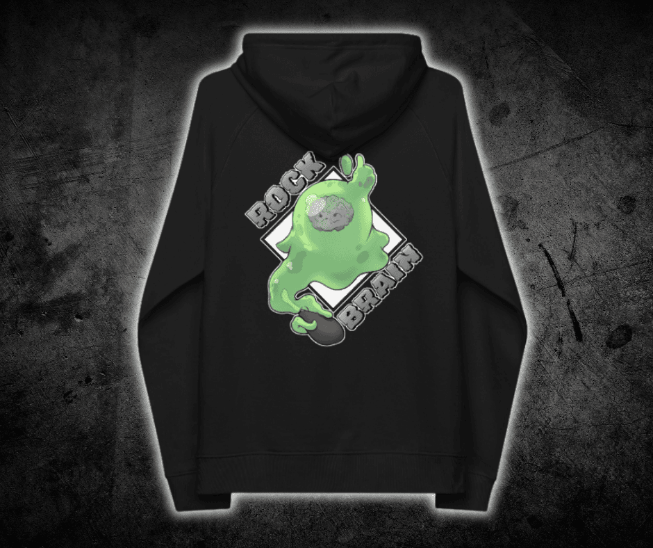 Blobby Raglan Hoodie With Embroidered Sleeve