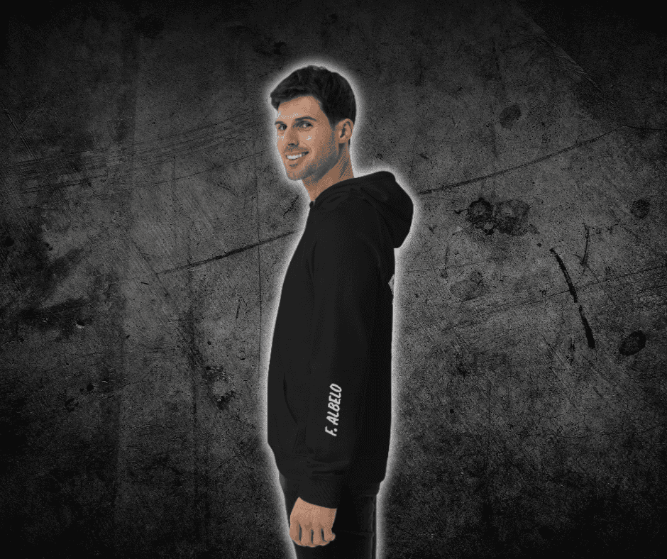 Blobby Raglan Hoodie With Embroidered Sleeve