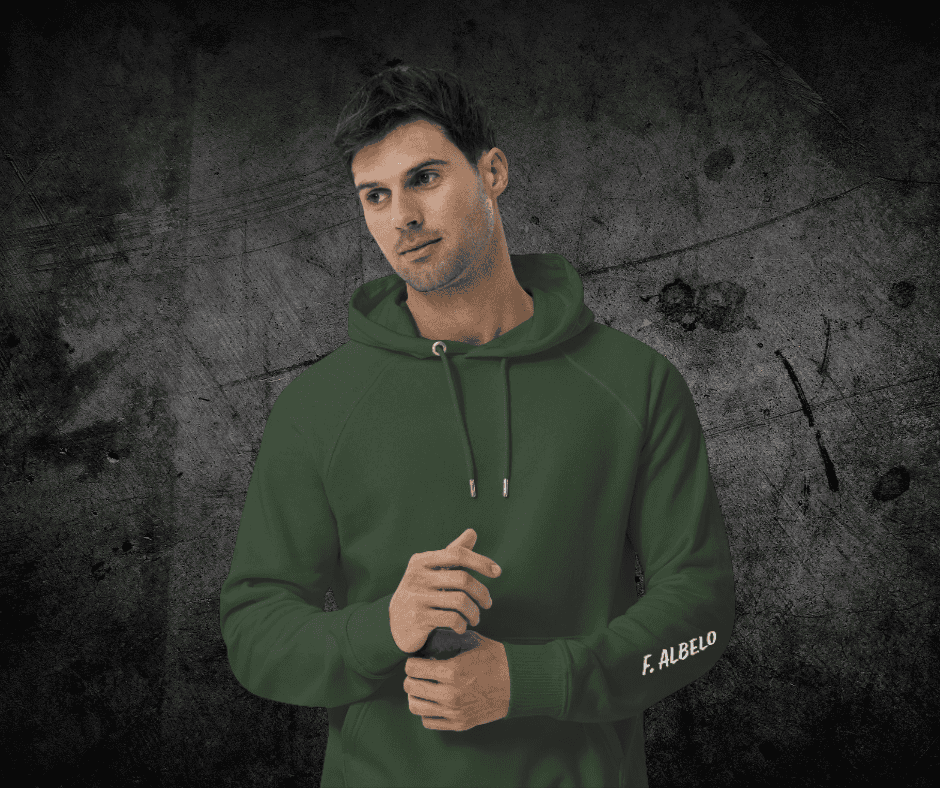 Blobby Raglan Hoodie With Embroidered Sleeve