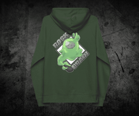 Blobby Raglan Hoodie With Embroidered Sleeve