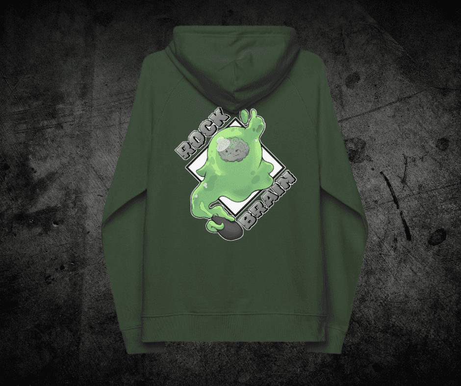 Blobby Raglan Hoodie With Embroidered Sleeve