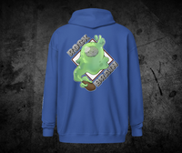 Blobby Heavy Blend Zip Hoodie With Embroidered Sleeve