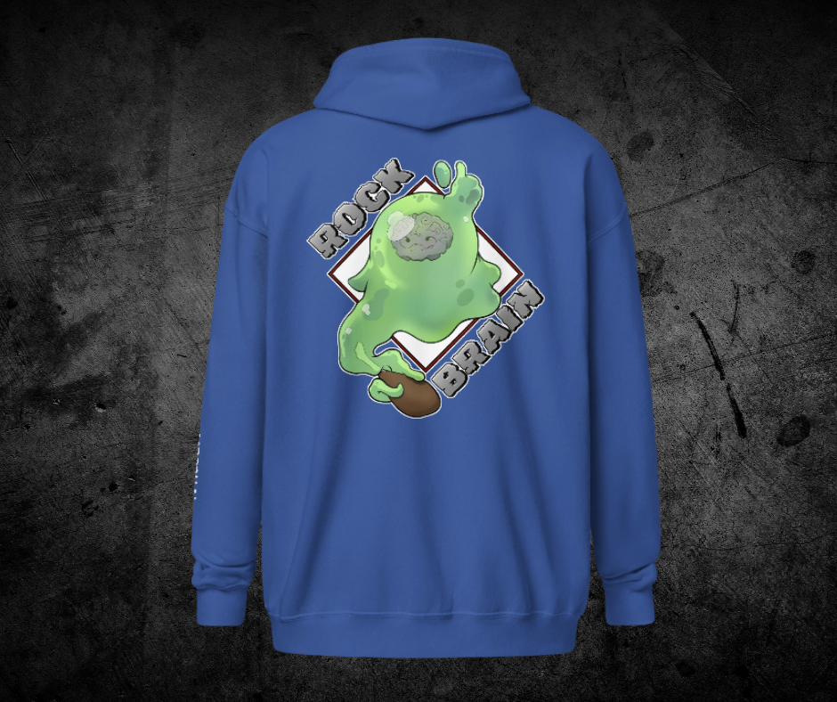 Blobby Heavy Blend Zip Hoodie With Embroidered Sleeve