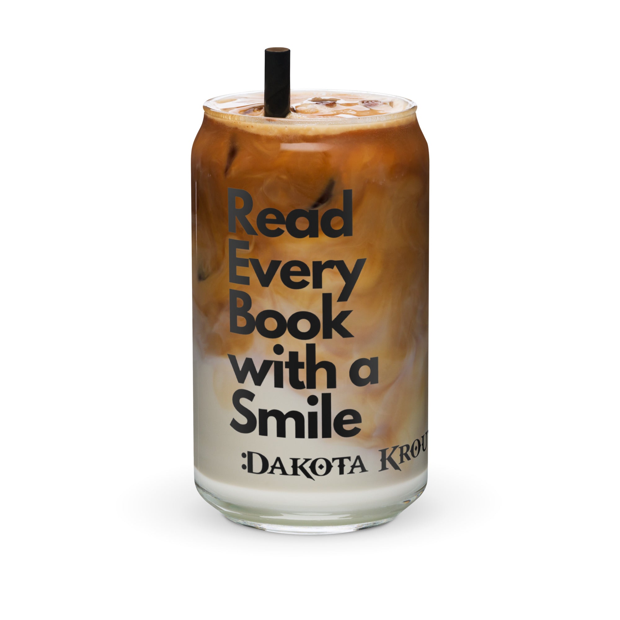 Read Every Book with a Smile glass