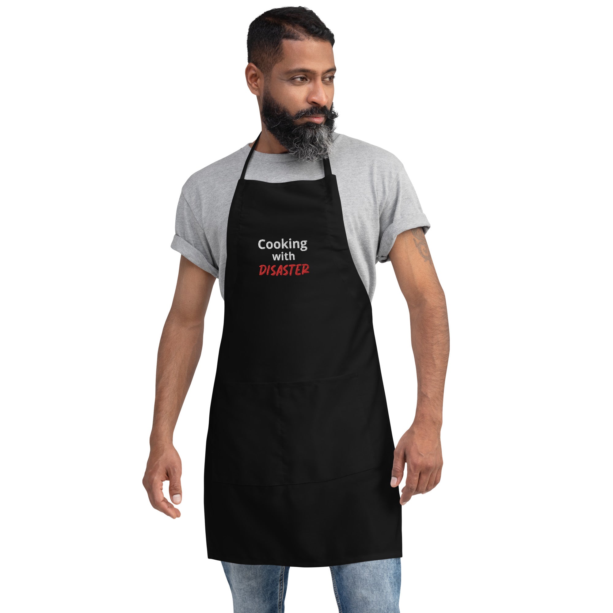Embroidered Apron: Cooking with Disaster