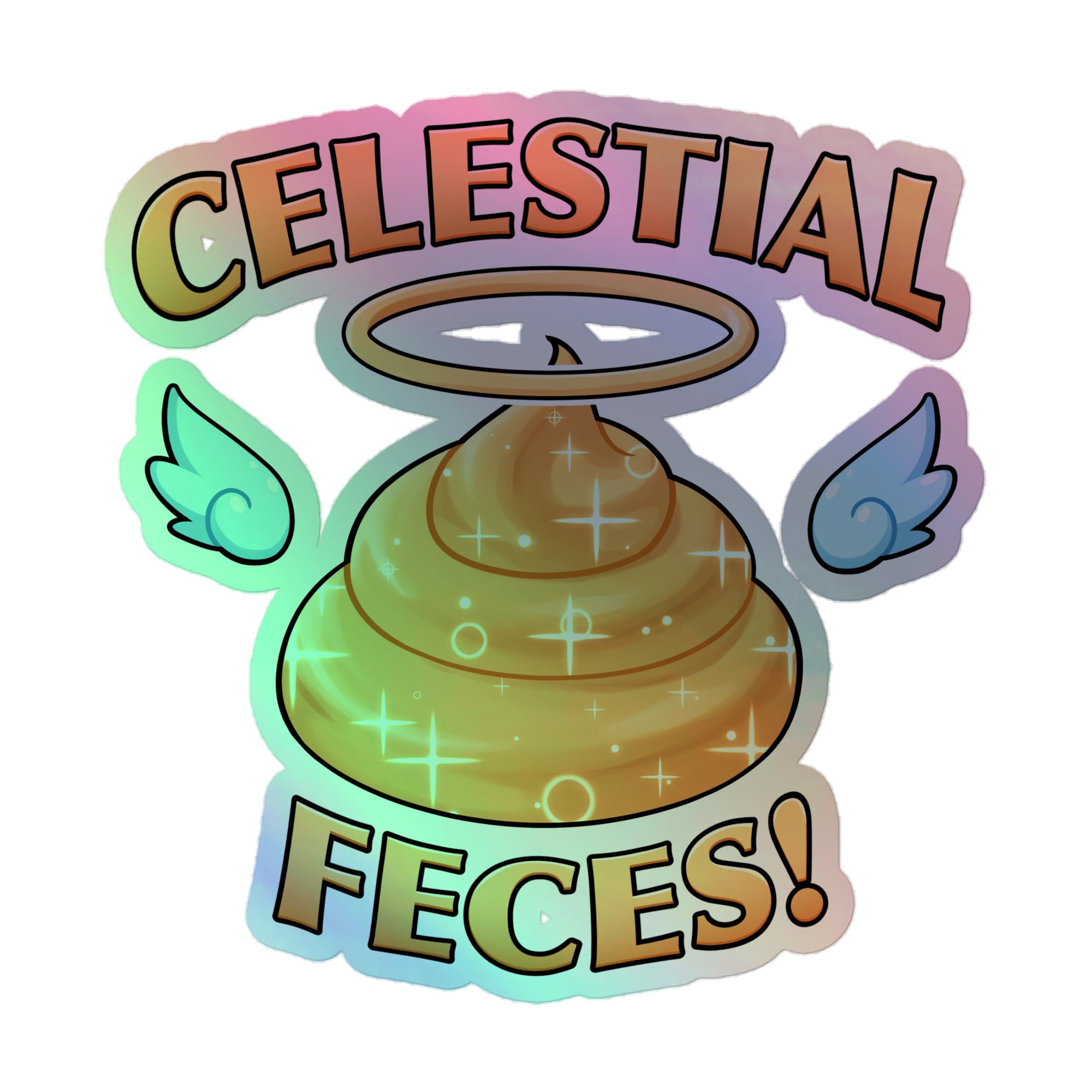 Celestial Feces Holographic Sticker
