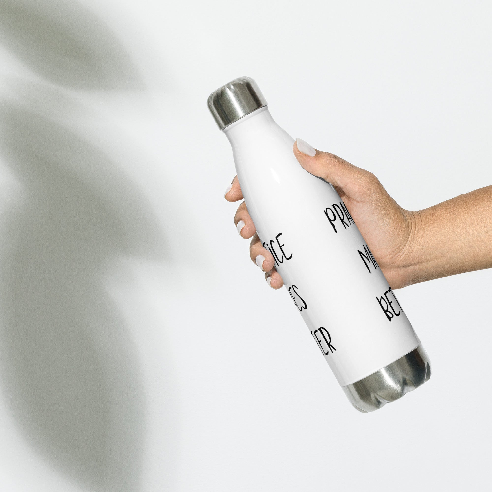 Practice Makes Better Stainless steel water bottle