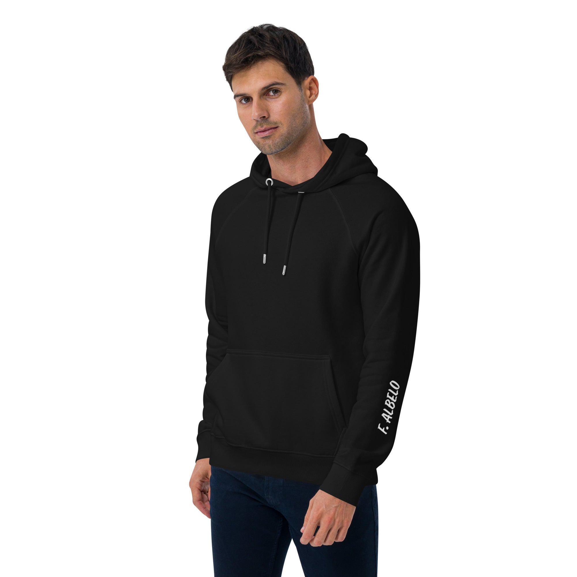 Fievil Raglan Hoodie with Embroidered Sleeve