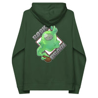 Blobby Raglan Hoodie With Embroidered Sleeve
