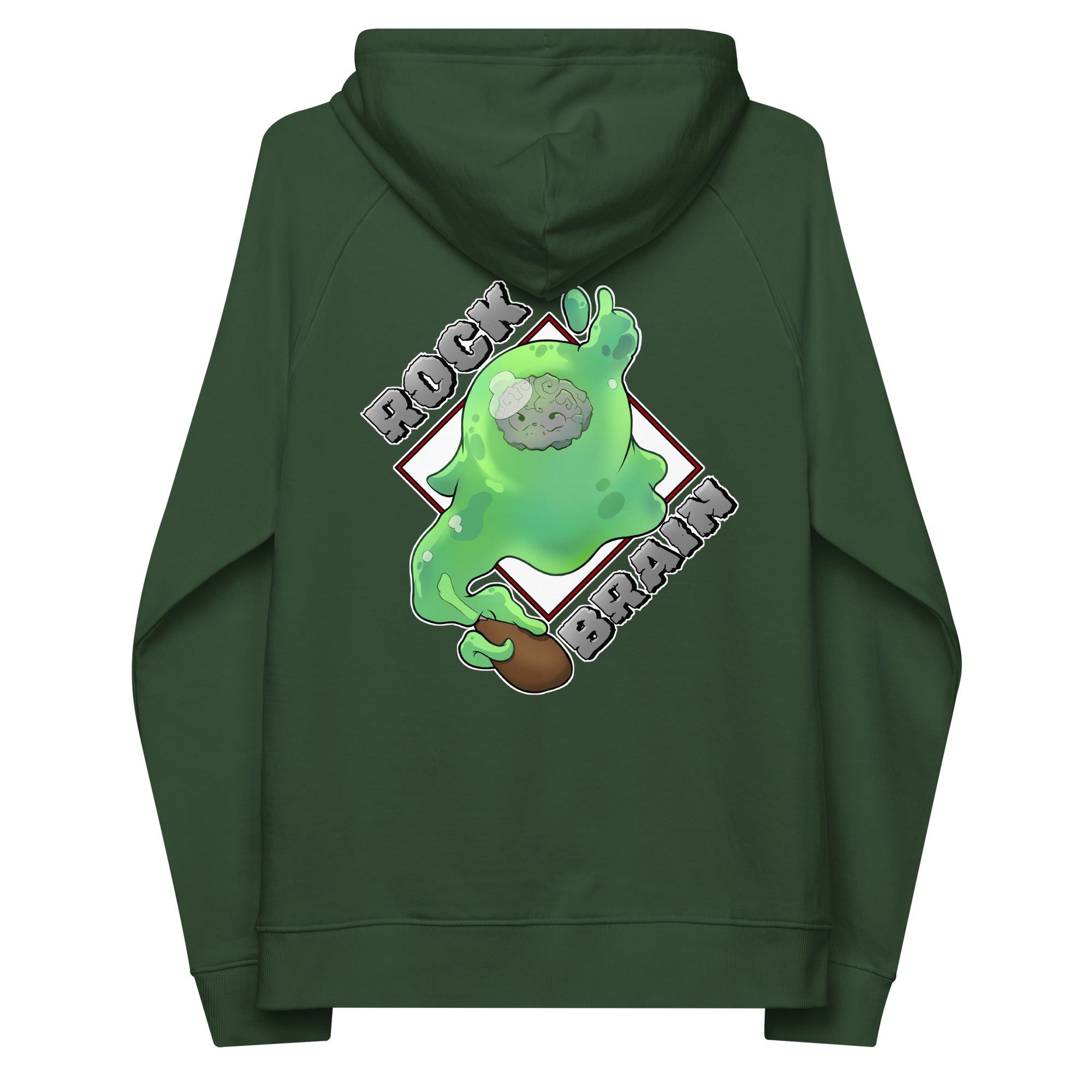 Blobby Raglan Hoodie With Embroidered Sleeve