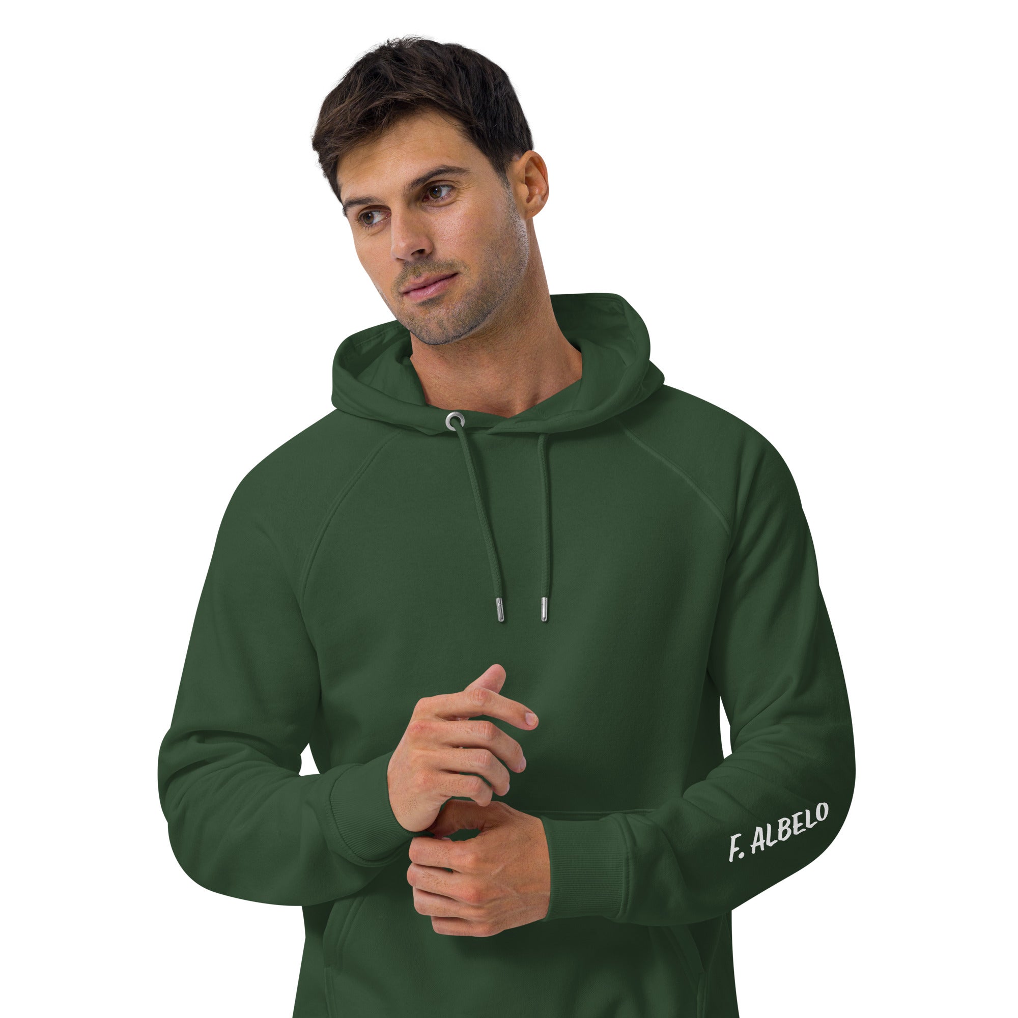 Blobby Raglan Hoodie With Embroidered Sleeve
