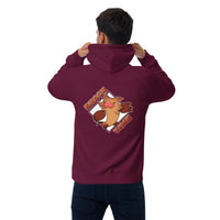 Fievil Raglan Hoodie with Embroidered Sleeve
