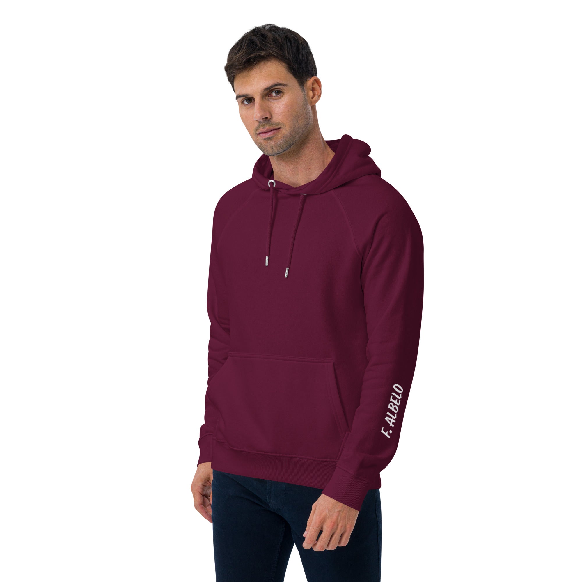 Fievil Raglan Hoodie with Embroidered Sleeve