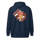 Fievil Heavy Blend Zip Hoodie with Embroidered Sleeve