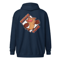 Fievil Heavy Blend Zip Hoodie with Embroidered Sleeve