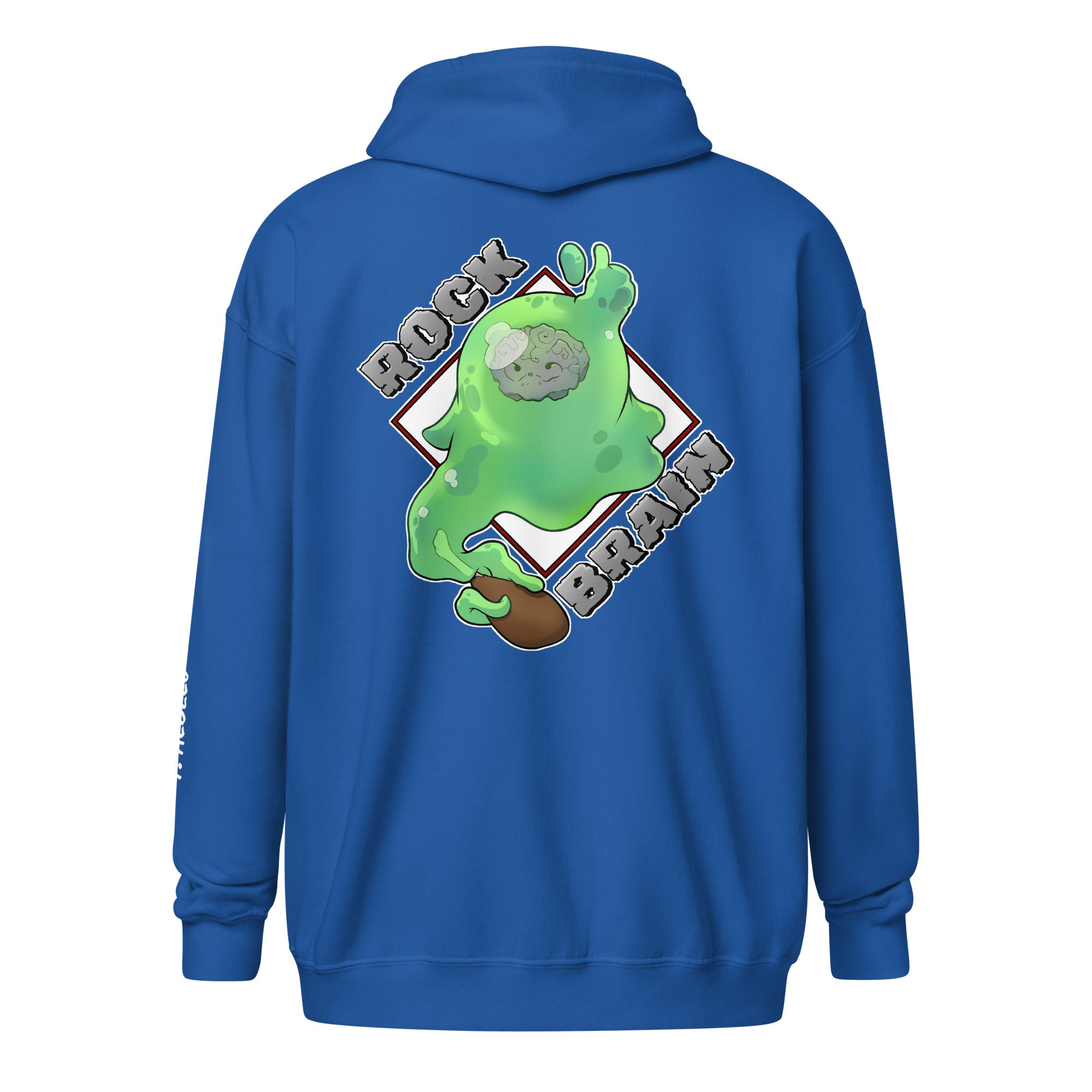 Blobby Heavy Blend Zip Hoodie With Embroidered Sleeve