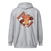 Fievil Heavy Blend Zip Hoodie with Embroidered Sleeve