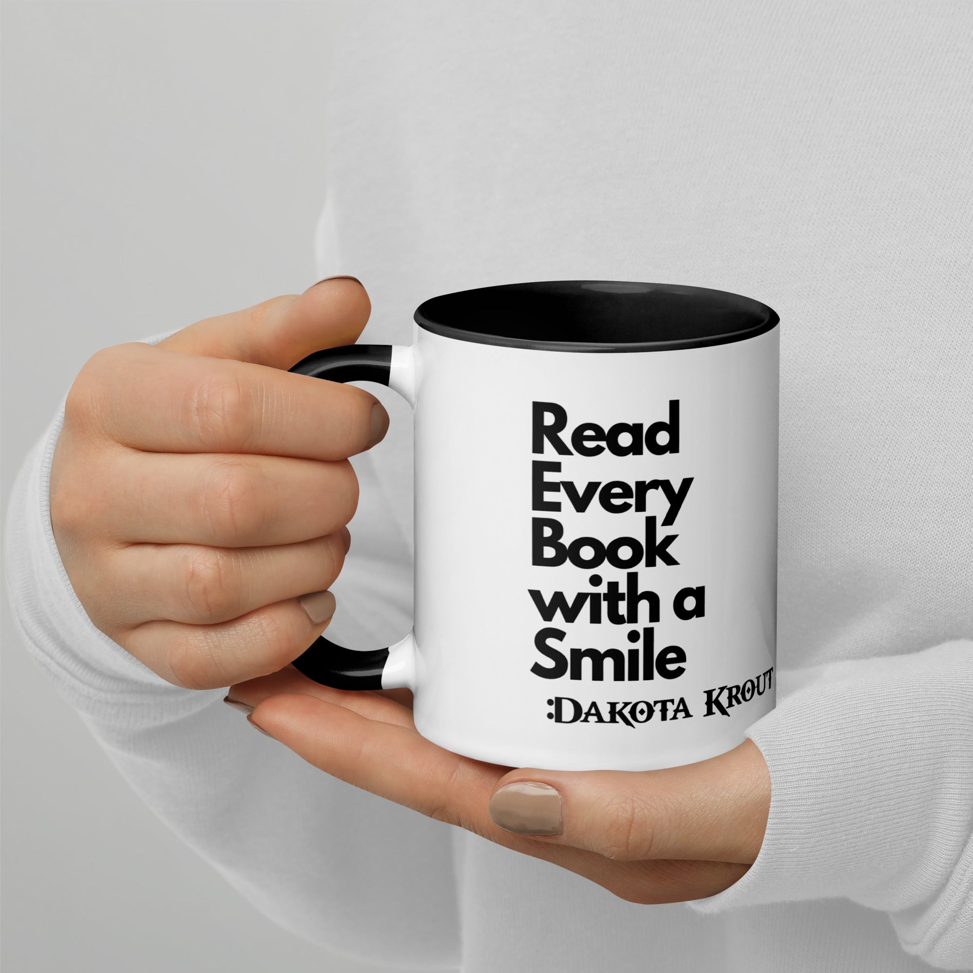 Read Every Book with a Smile mug