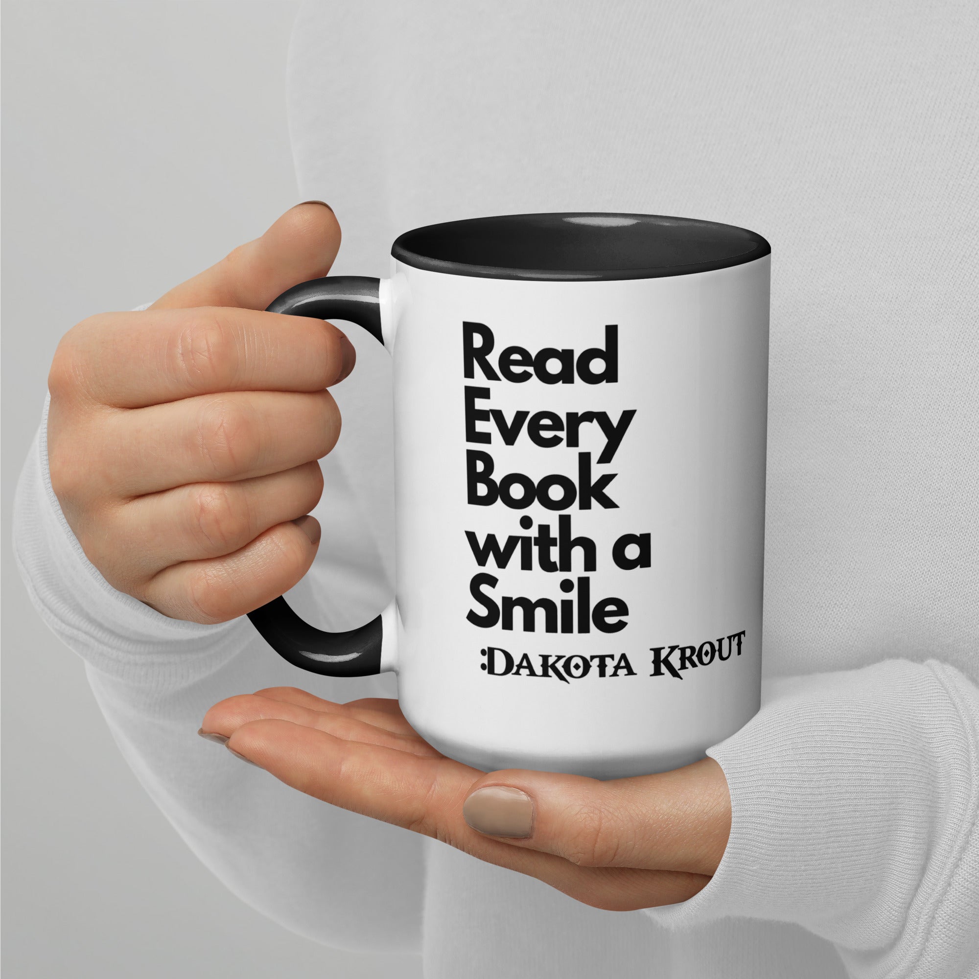Read Every Book with a Smile mug