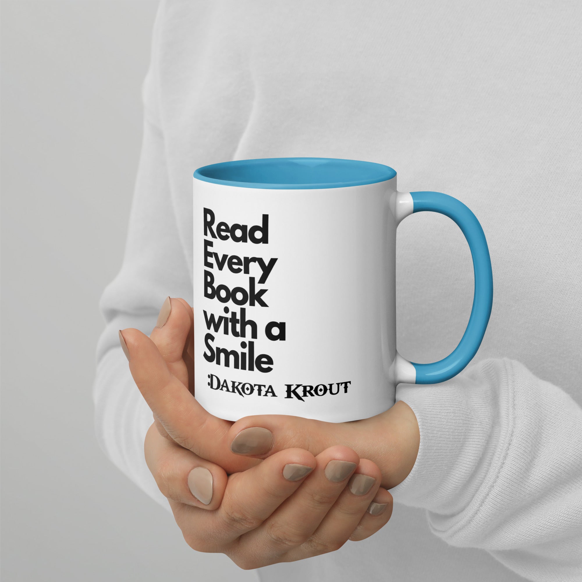Read Every Book with a Smile mug
