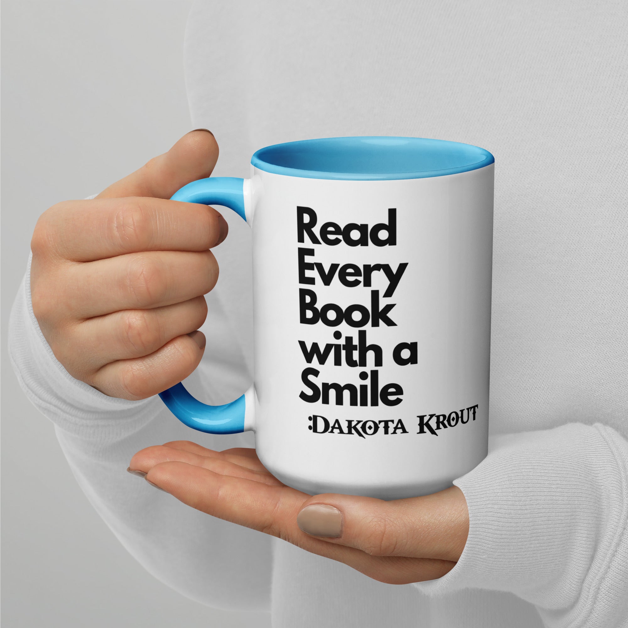 Read Every Book with a Smile mug
