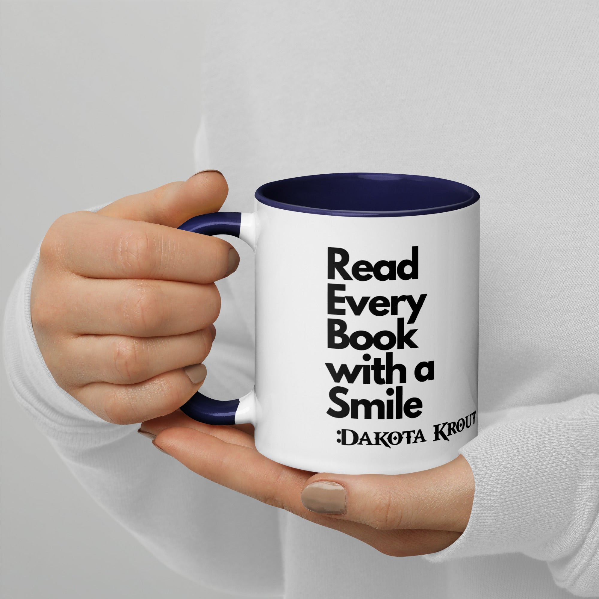 Read Every Book with a Smile mug
