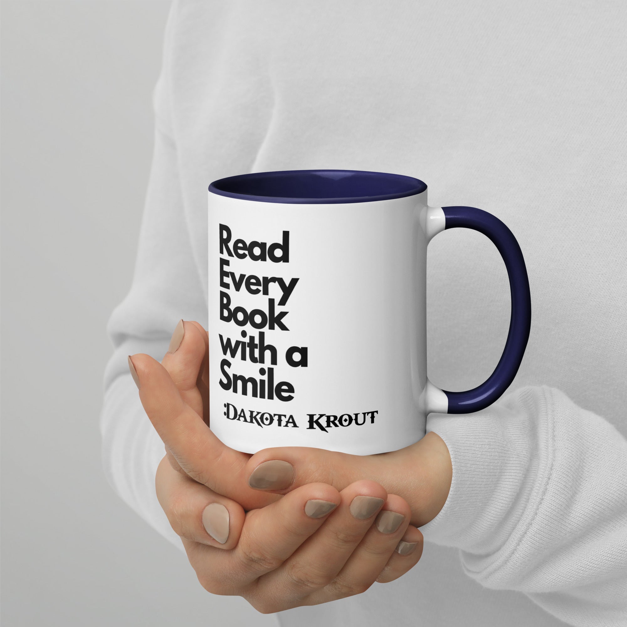 Read Every Book with a Smile mug