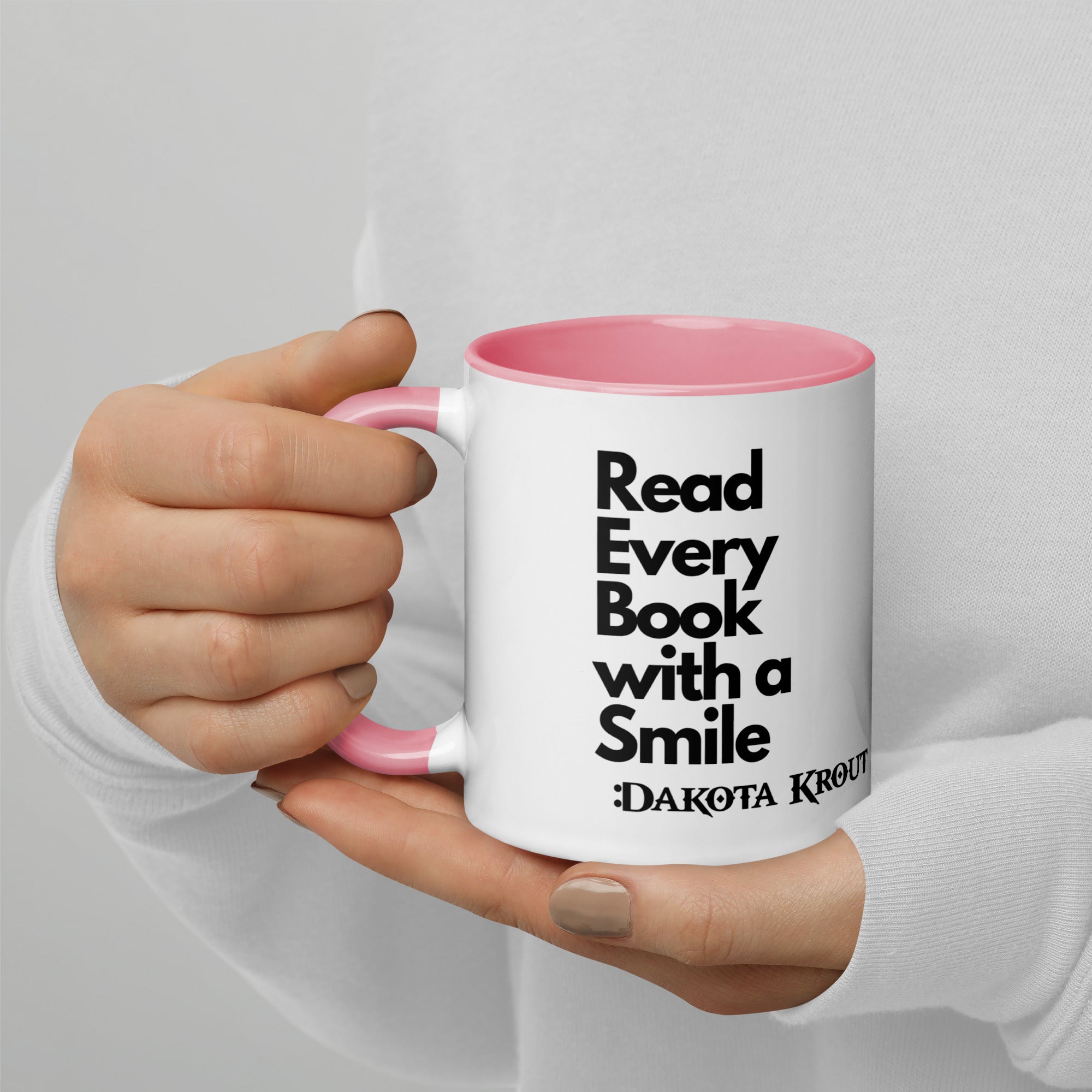 Read Every Book with a Smile mug