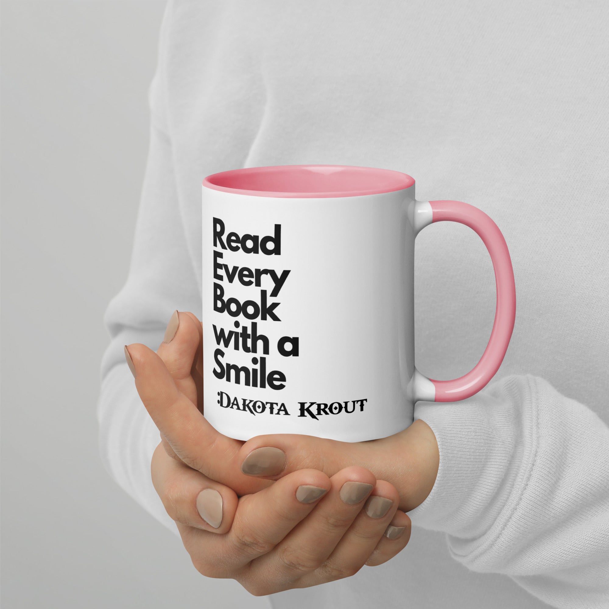 Read Every Book with a Smile mug