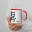 Read Every Book with a Smile mug