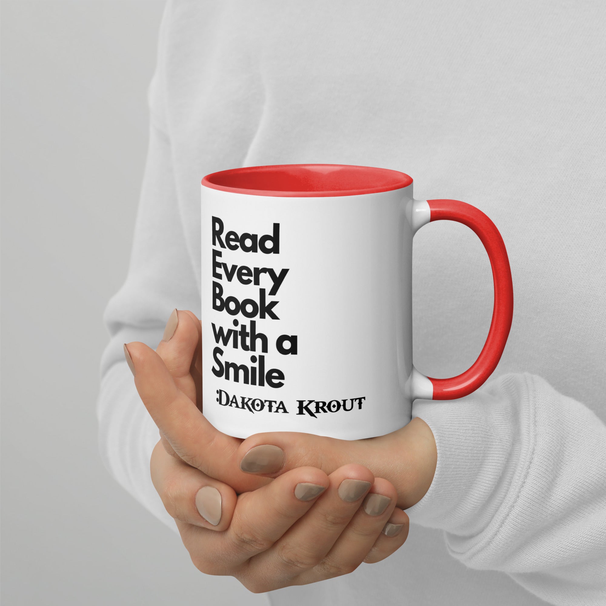 Read Every Book with a Smile mug