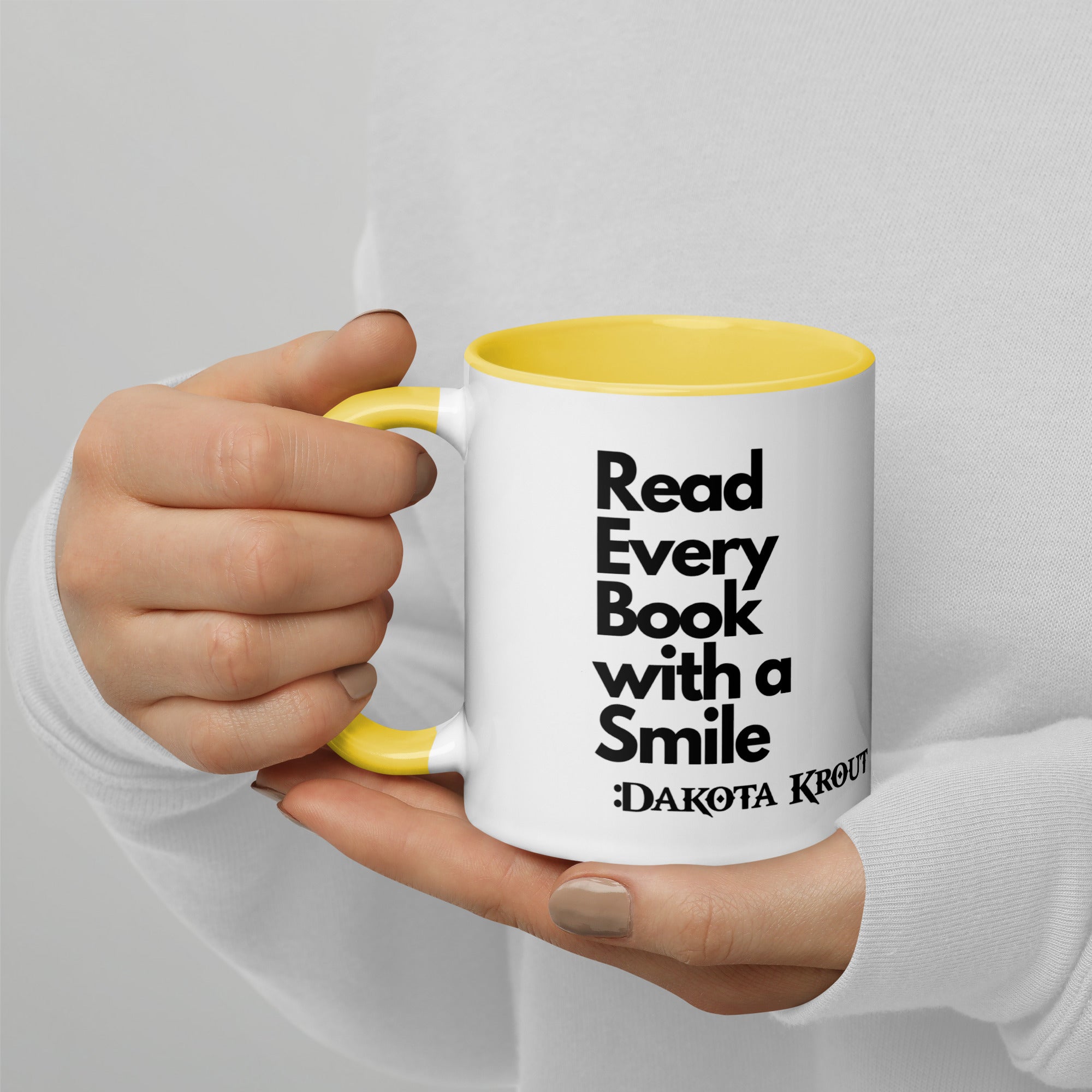 Read Every Book with a Smile mug