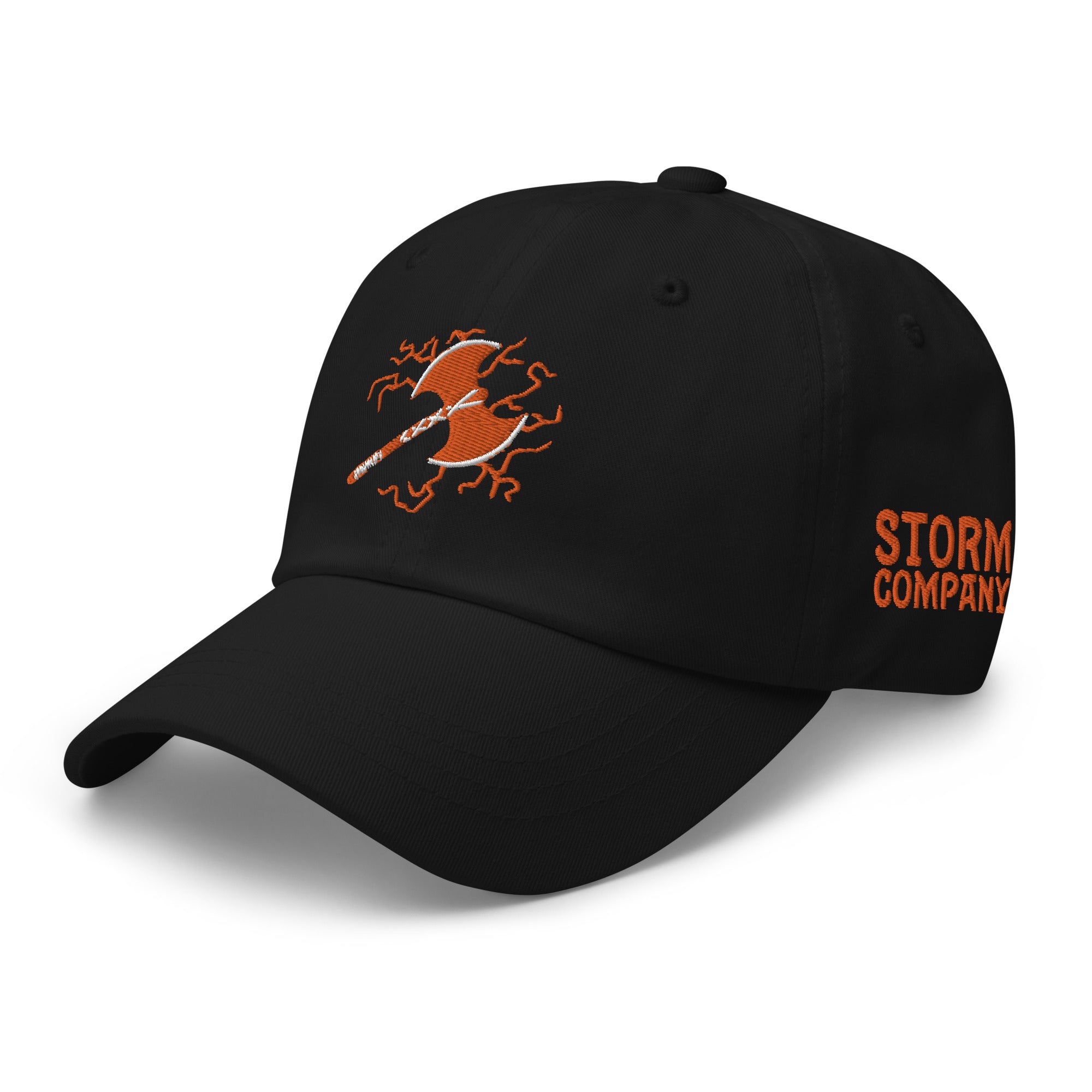 Storm Company in Orange Dad hat